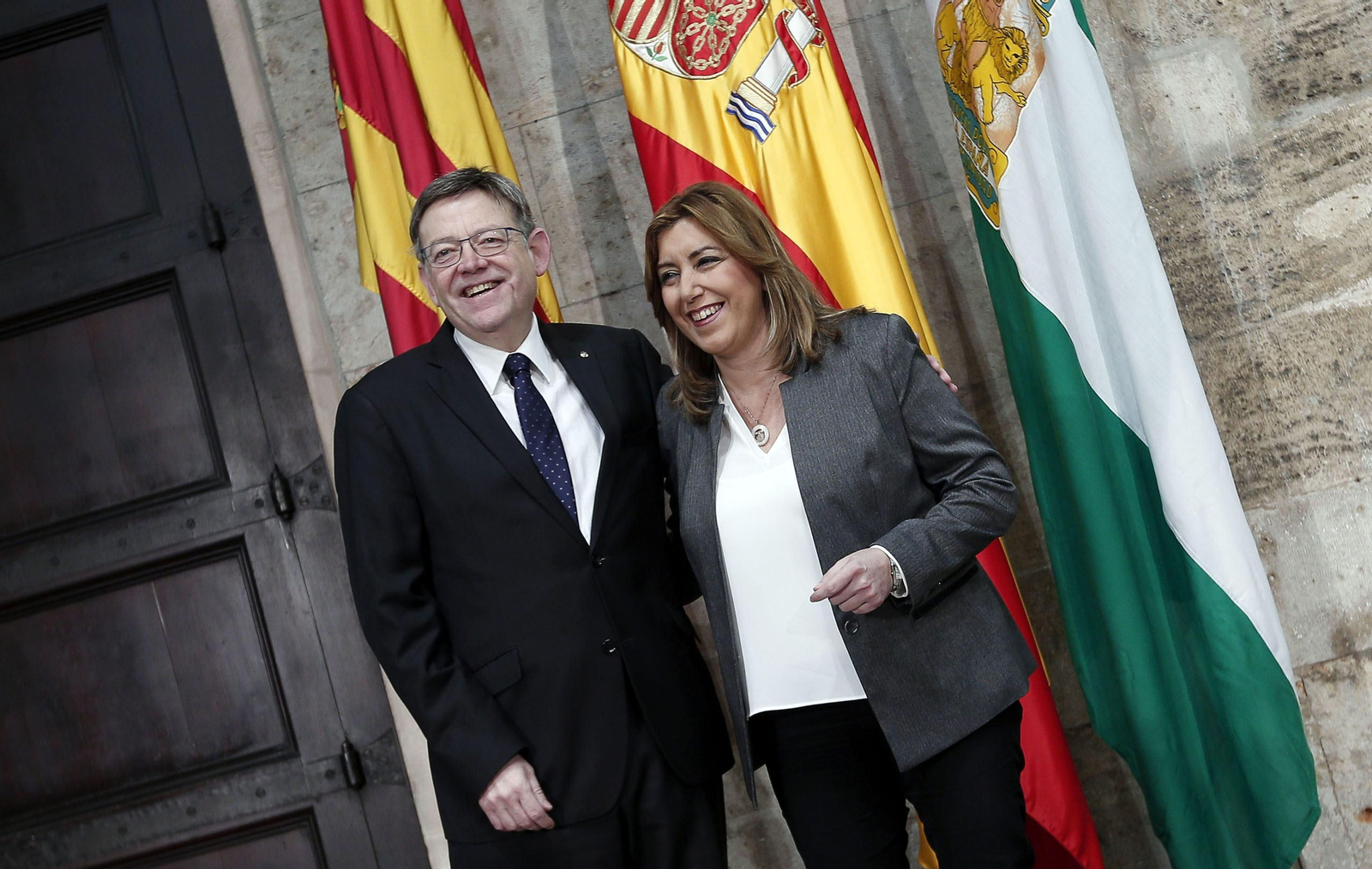 Susana Díaz con el presidente valenciano, Ximo Puig.