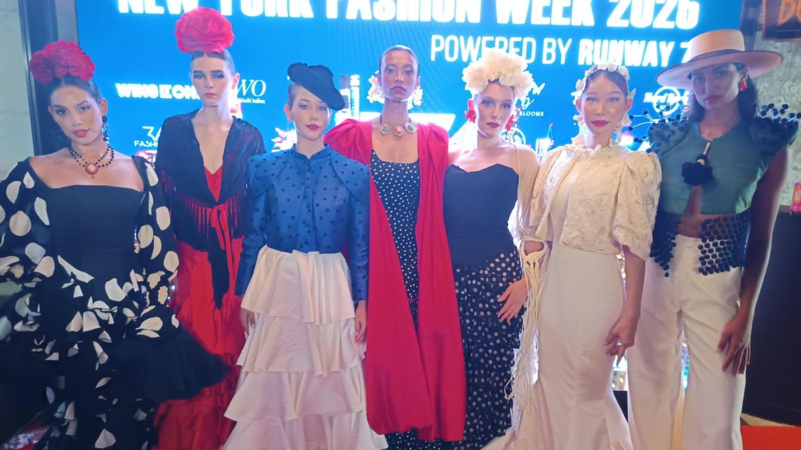 Algunos de los diseños de moda flamenca que pudieron verse en la Semana de la Moda de Nueva York.