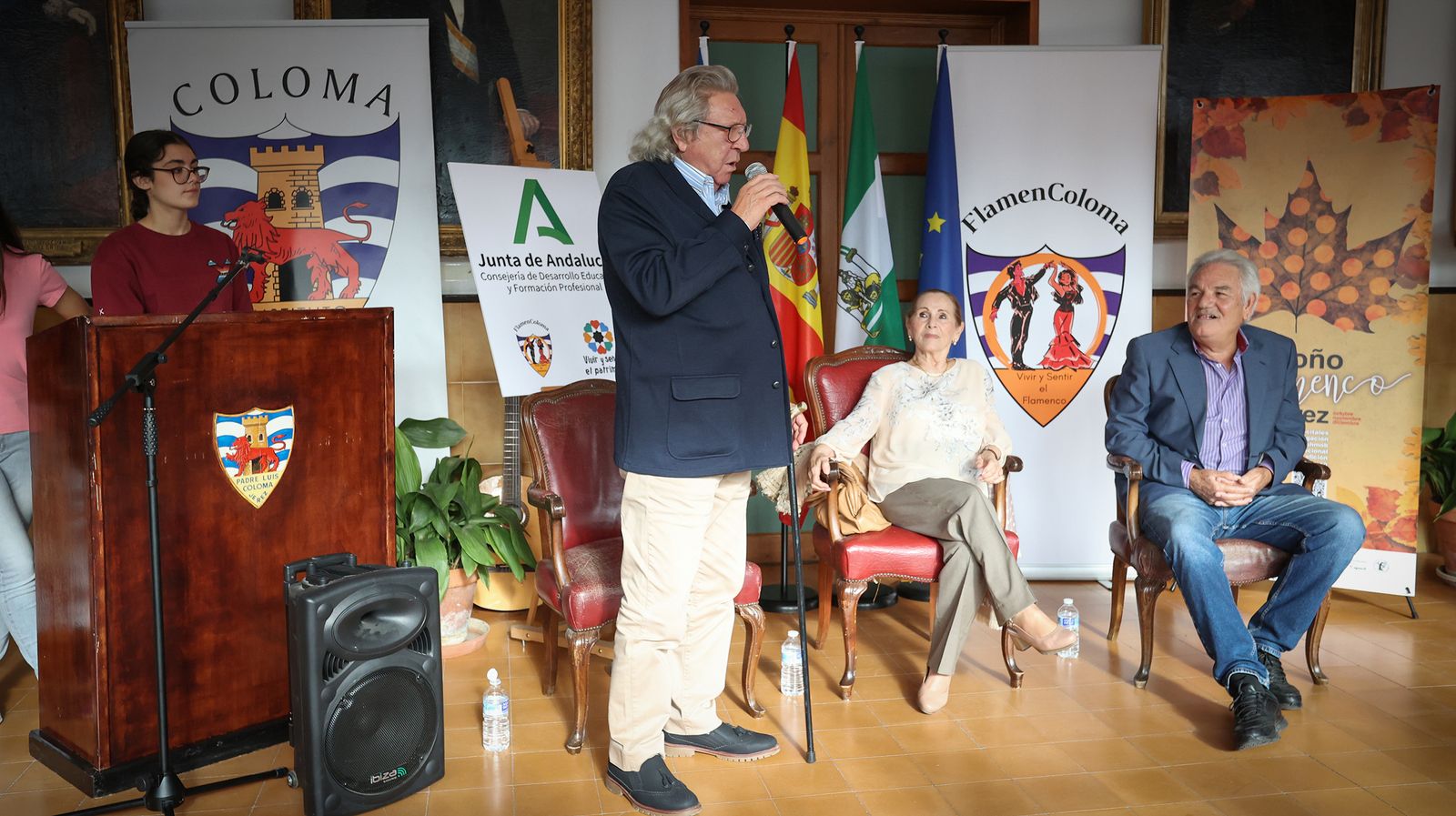 El Gómez, El Carbonero y Angelita Gómez en el taller generacional Flamen Coloma