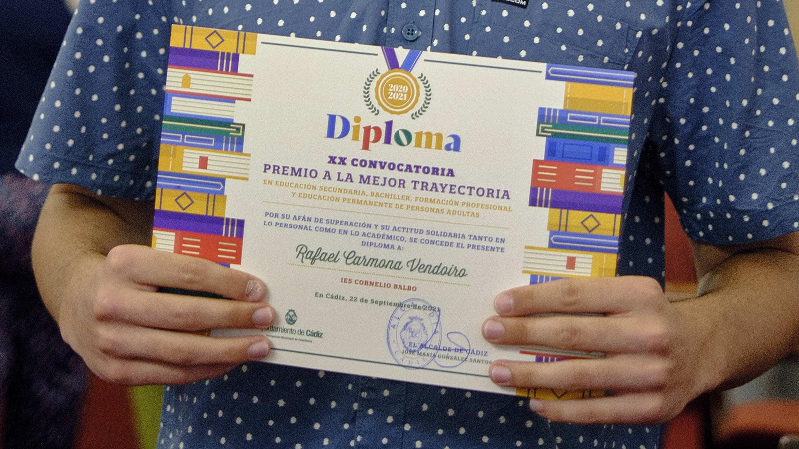 Entrega de los Premios a la Mejor Trayectoria Educativa a los alumnos del curso 2020/2021