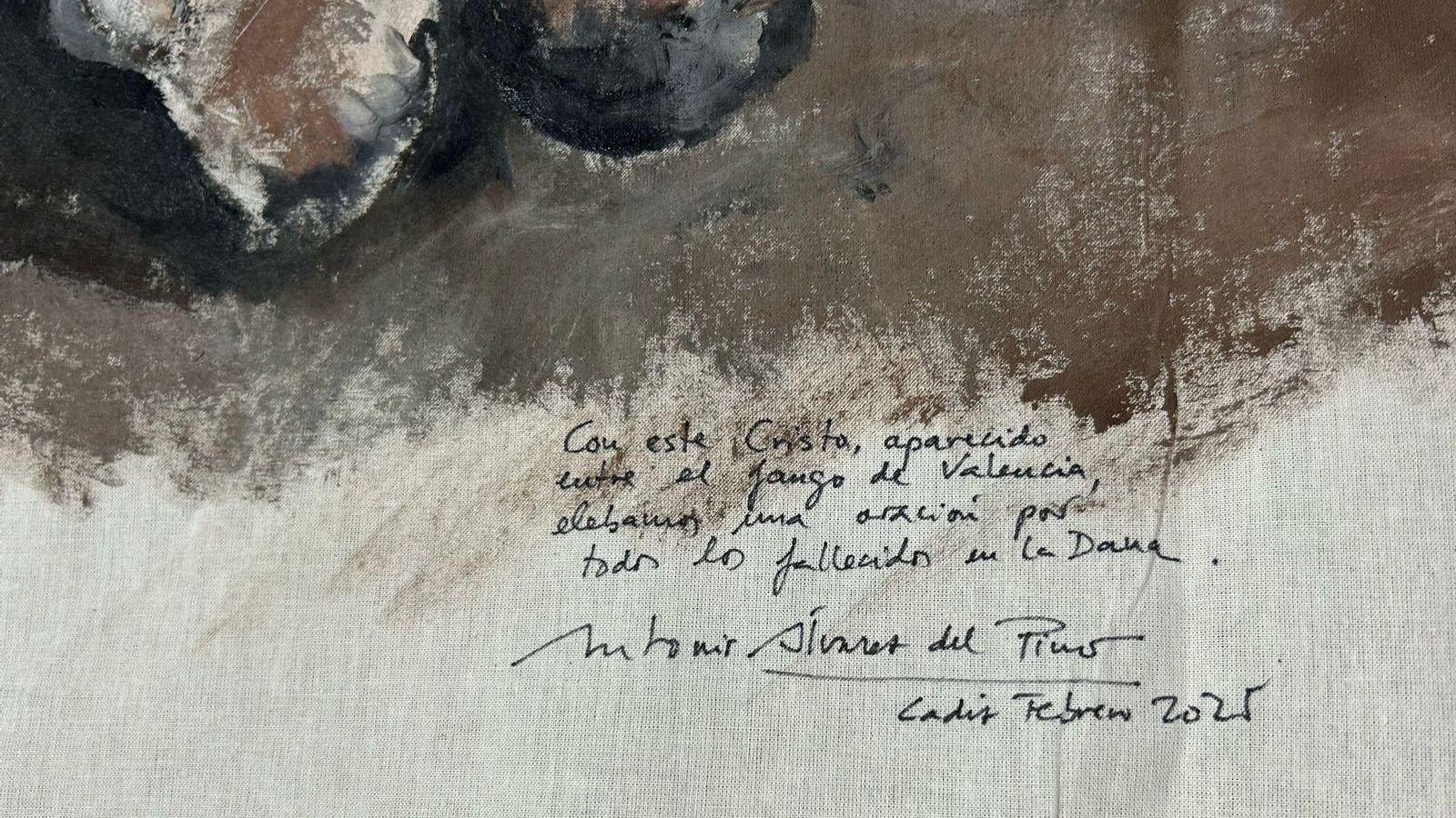 La dedicatoria de Álvarez del Pino en el paño de la Verónica.