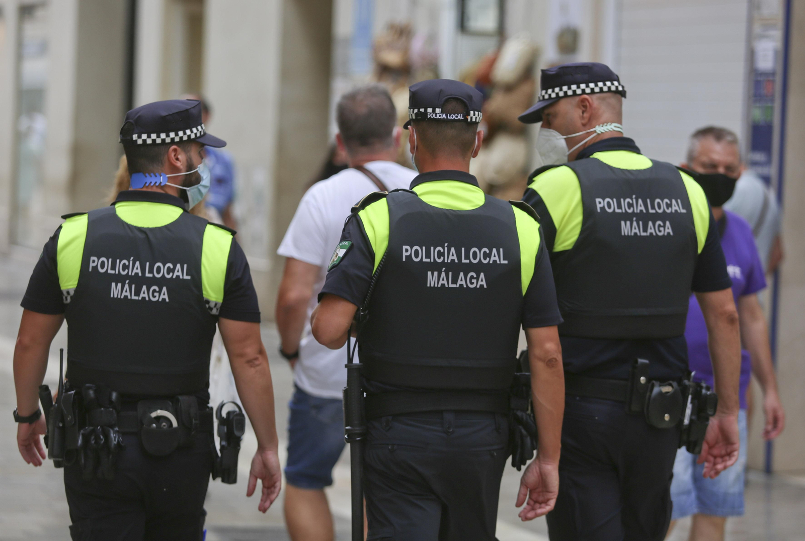 Tres agentes de la Policía Local en una imagen de archivo.