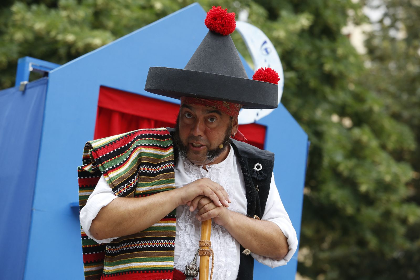 Manuel Mateo ha encarnado a Chorrojumo durante esta edición del Corpus todas las tardes en Bib-Rambla.