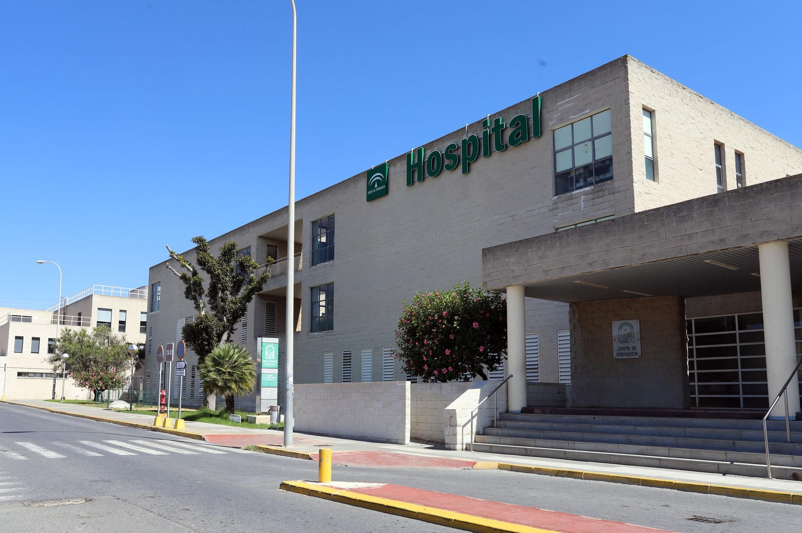 Calma absoluta en el Juan Ramón Jiménez durante la jornada de hoy.