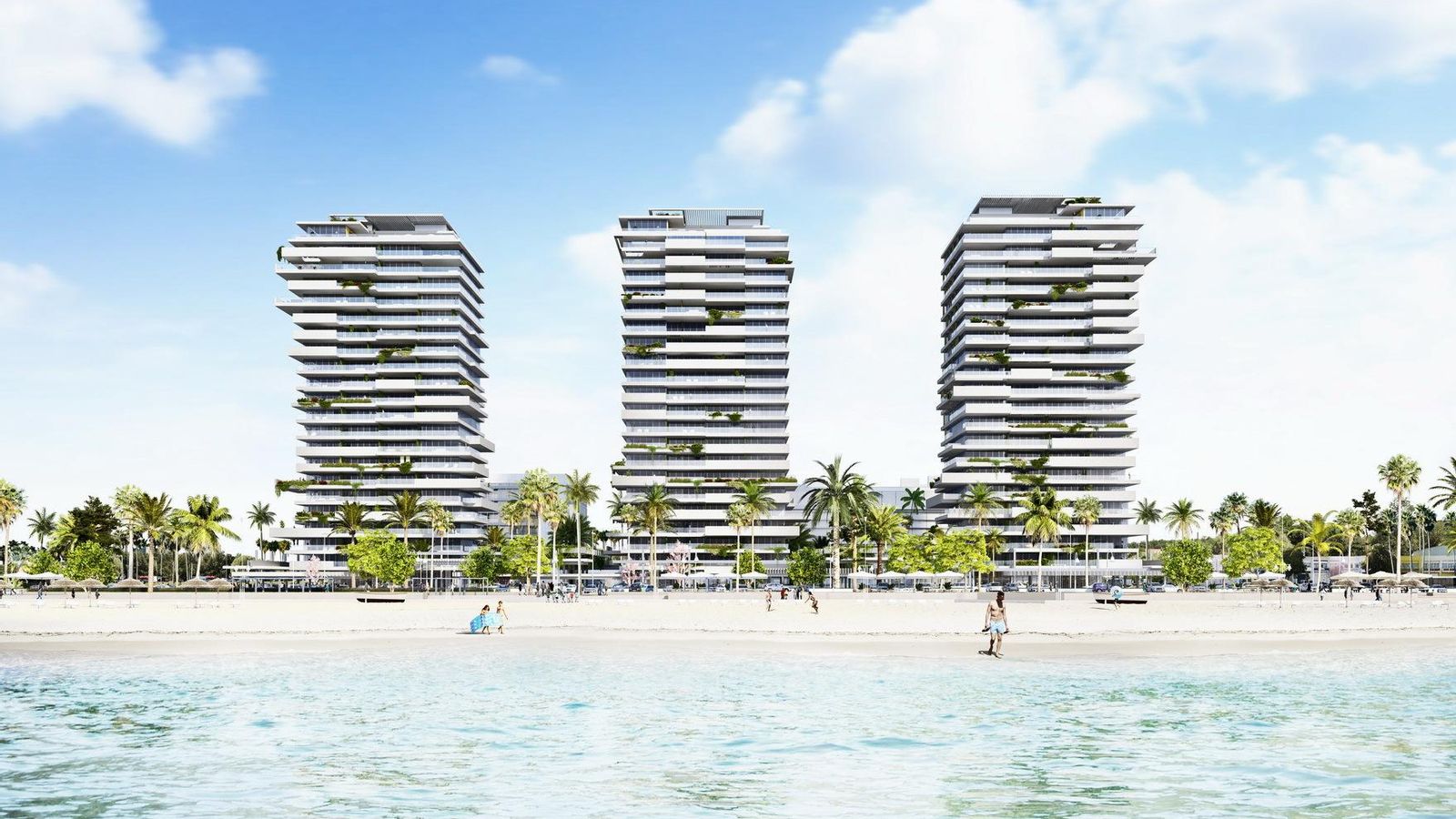 Diseño de la promoción Picasso Towers, en la zona oeste del paseo marítimo de Málaga.