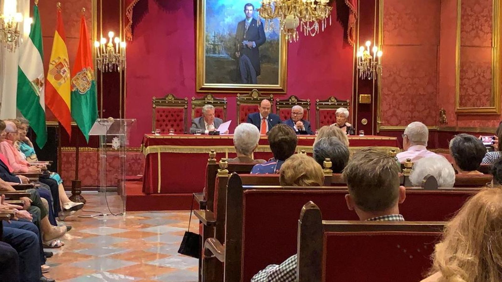 Sebastián Pérez, ya presidiendo al finalizar el acto.