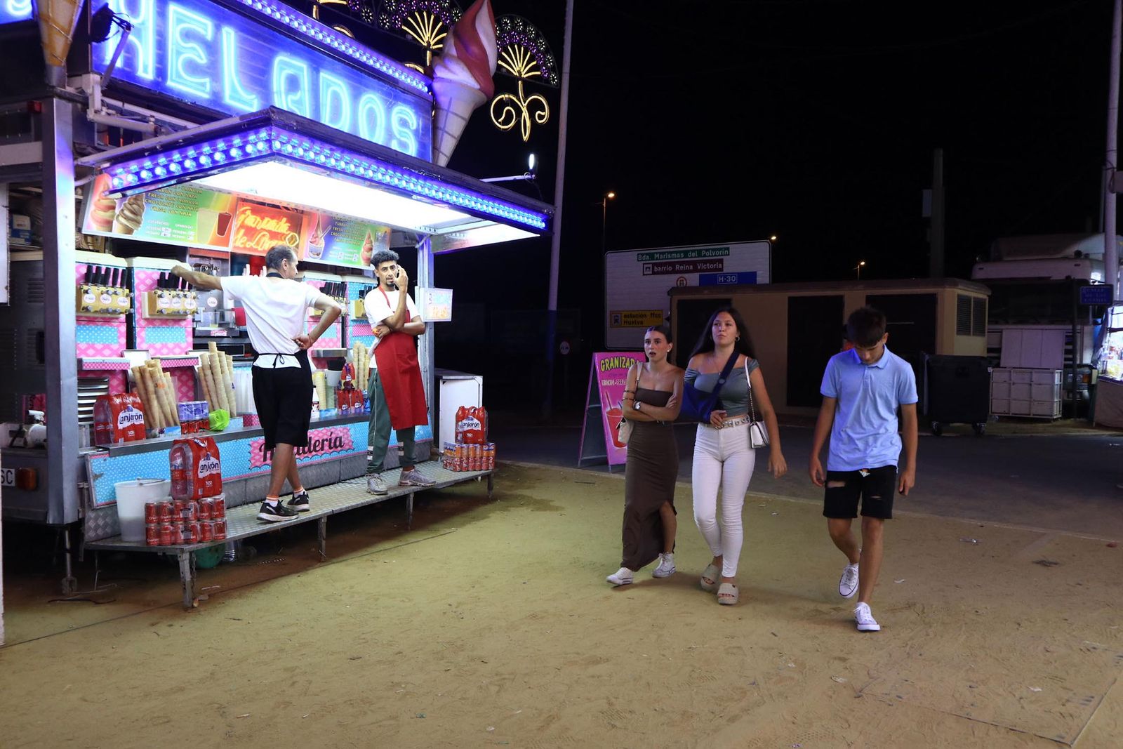 Imágenes del ambiente de Colombinas el día 4 de agosto