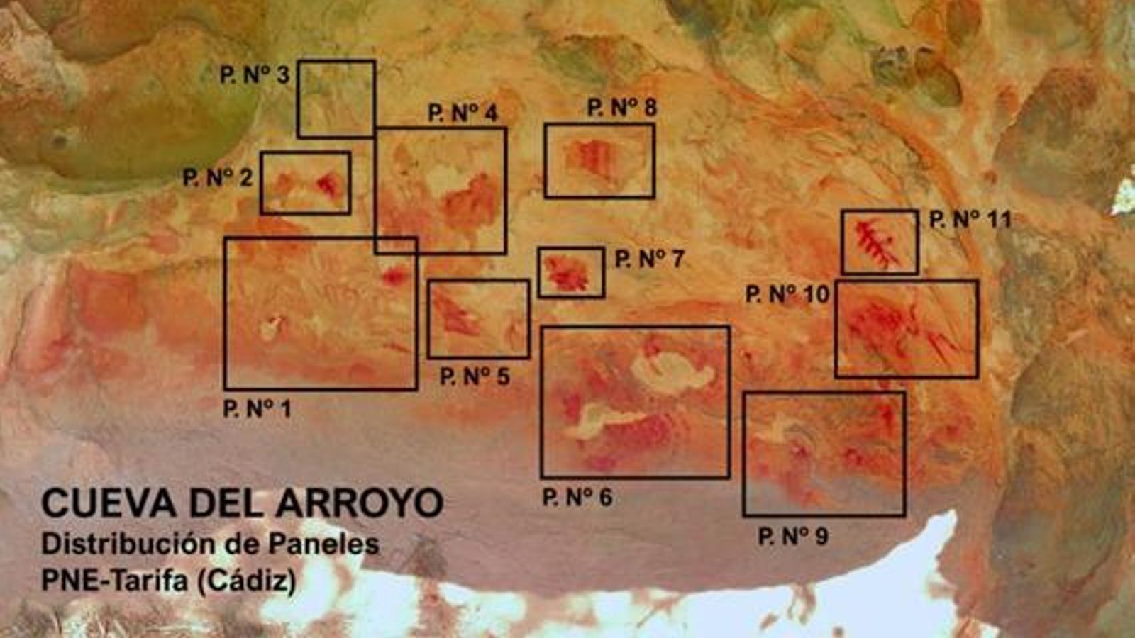 Paneles rupestres de la Cueva del Arroyo, Tarifa.