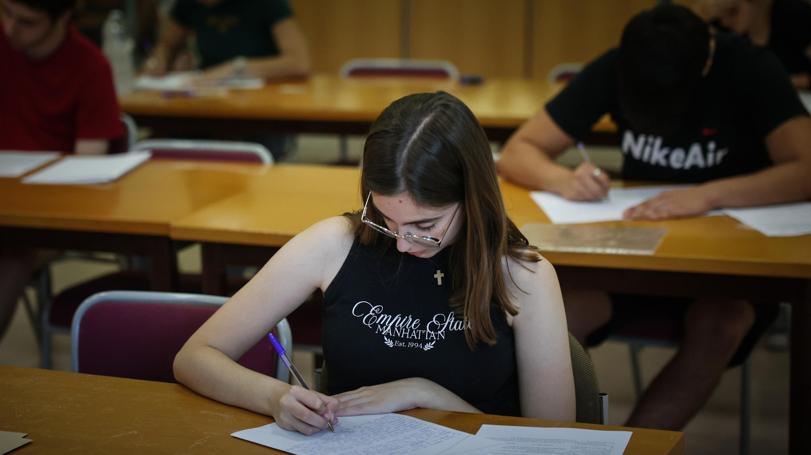 Imágenes de las pruebas de selectividad en el Campus de Jerez