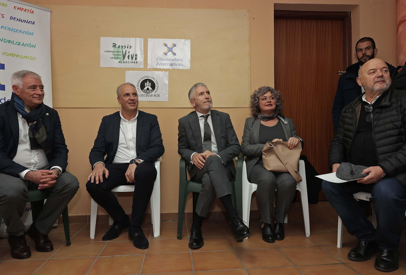 Fotos del encuentro del ministro del Interior, Fernando Grande-Marlaska, con los colectivos antidroga del Campo de Gibraltar en Algeciras