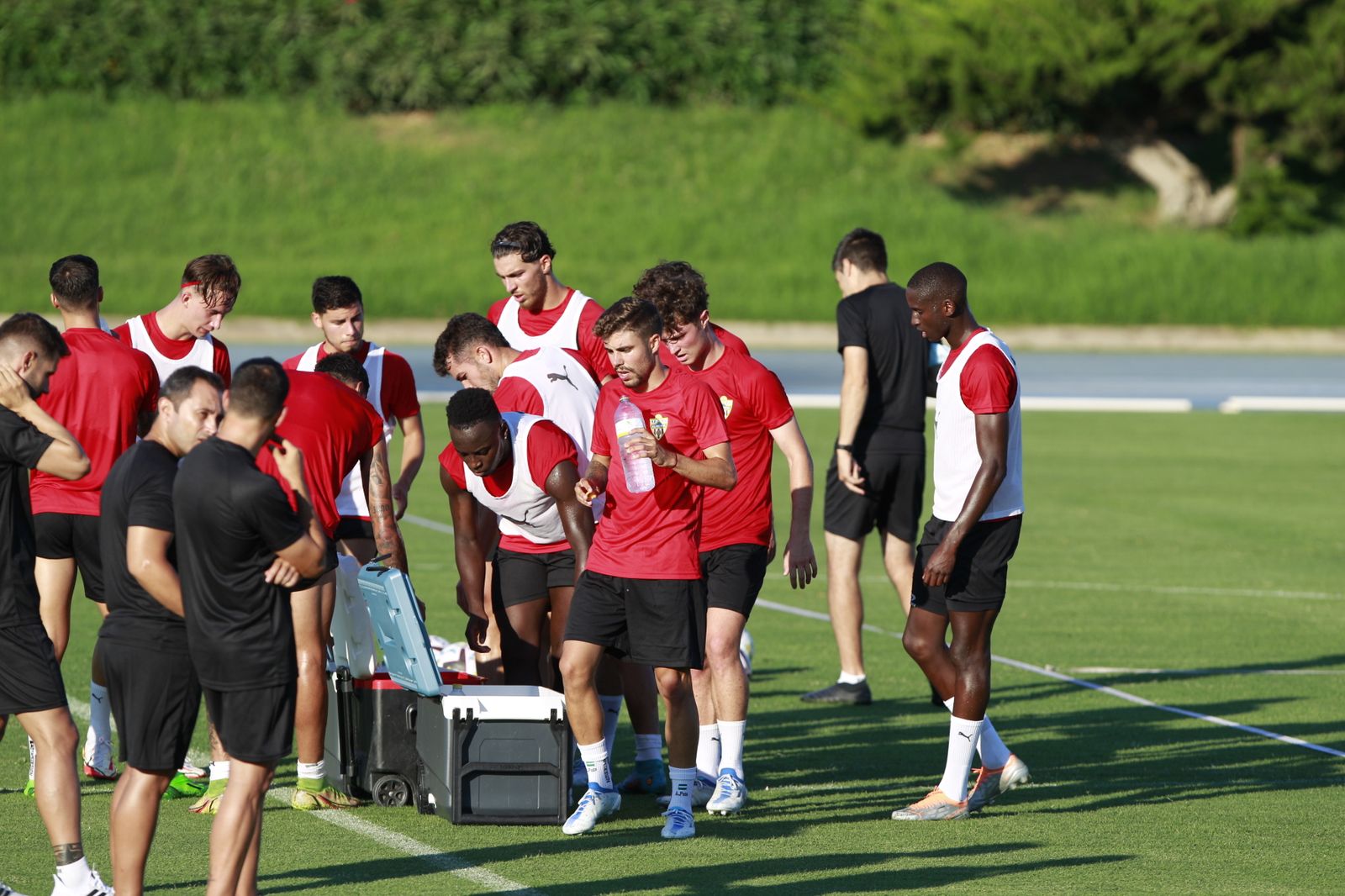 Imágenes del primer entramiento de la U.D. Almería en la Liga Santander, temporada 2022-2023