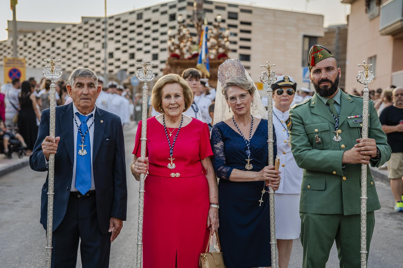 Así fue la procesión del Santísimo Cristo del Mar en el Puerto de Roquetas.