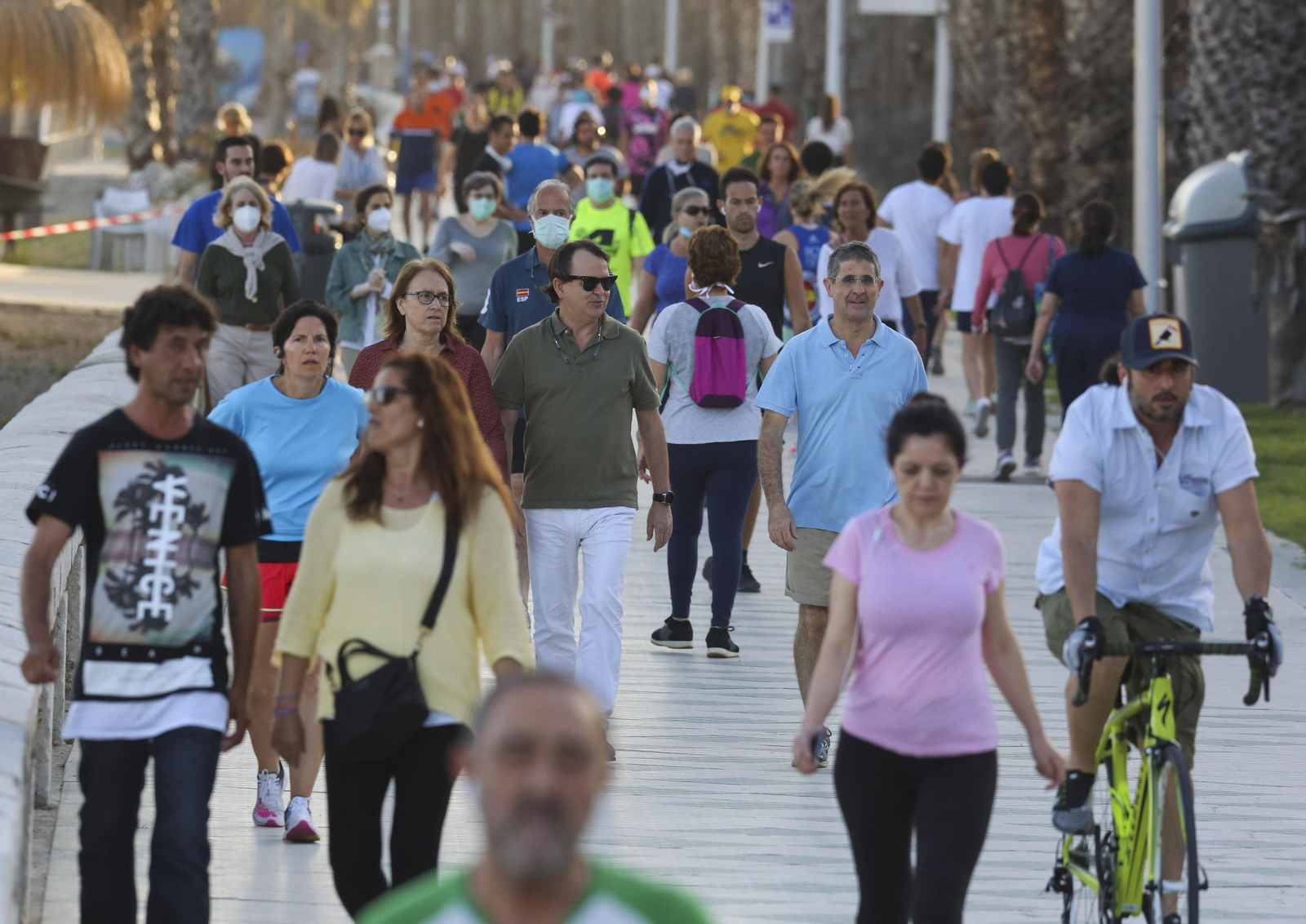 Las fotos de las concentraciones en el paseo marítimo de Málaga