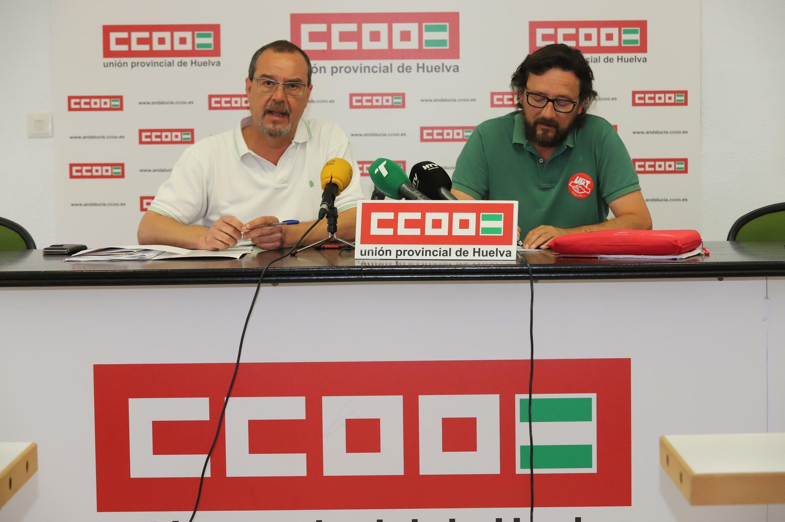 Juan José Rodríguez y Jesús Tormo, esta mañana, en rueda de prensa.