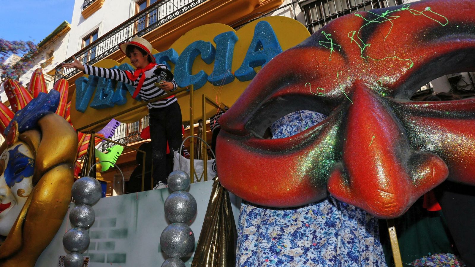 Un detalle de la carroza Carnaval veneciano.