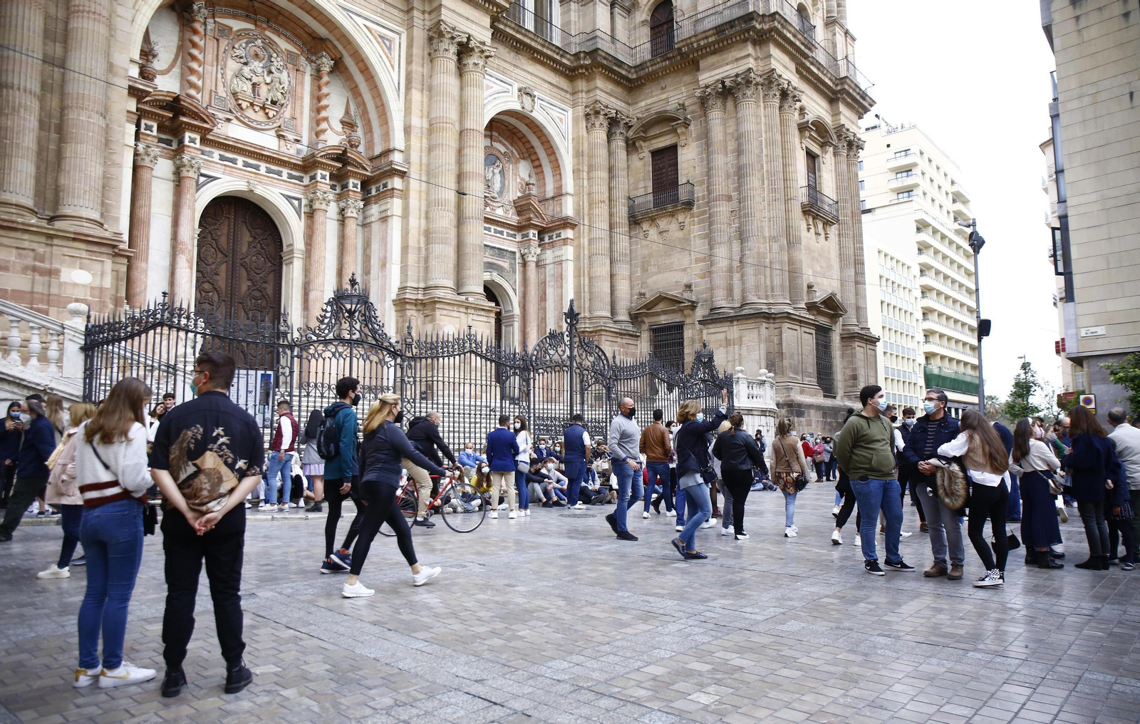La plaza del obispo este Miércoles Santo.