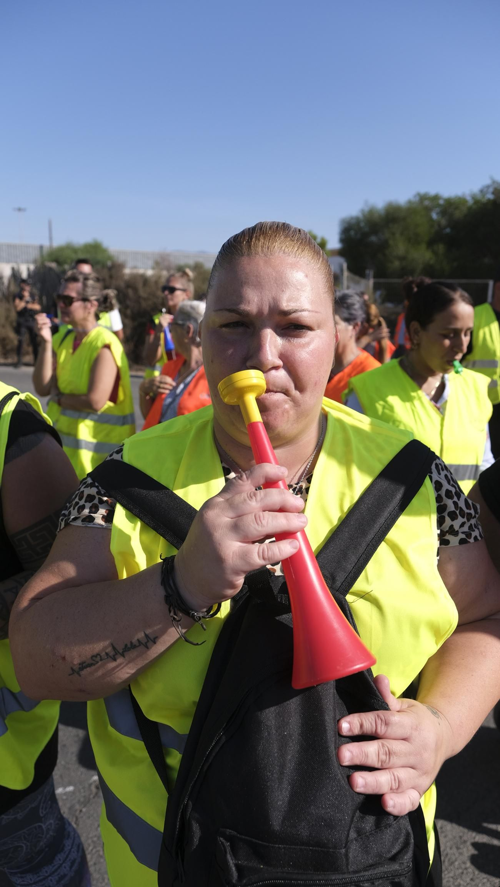 Protestas de los vecinos de los cortijos de La Cañada por la falta de iluminación