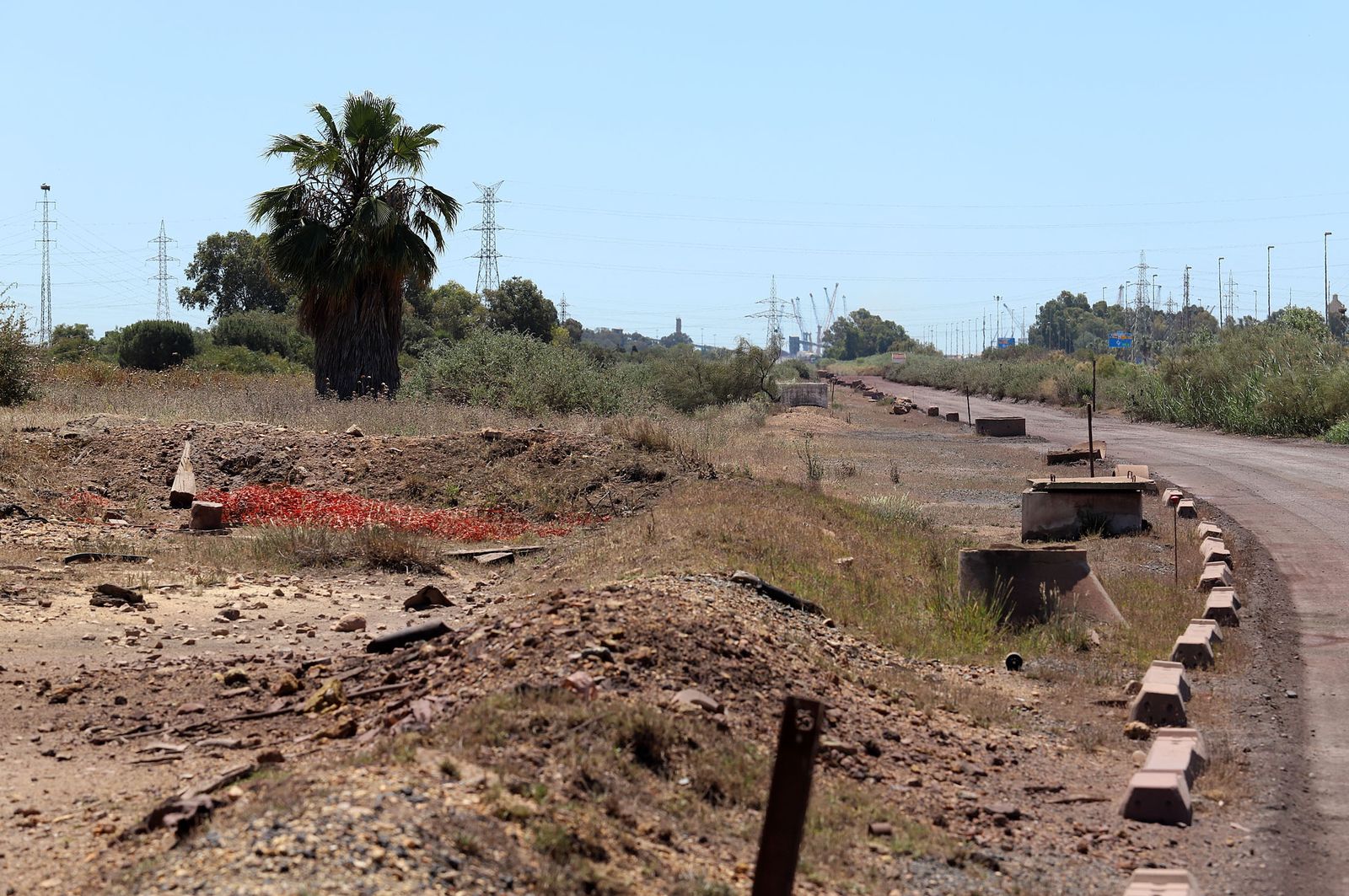 Lugar donde iría instalado el parque fotovoltaico que se proyecta en Marismas del Pinar.