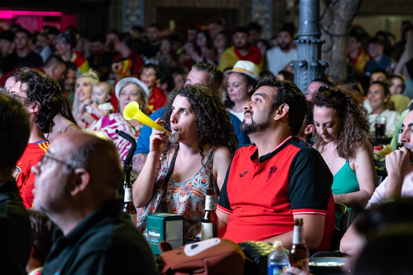 La euforia jiennense por la victoria de España, imágenes