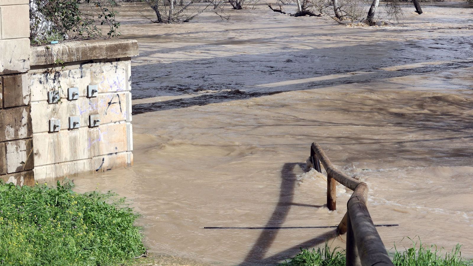Así afronta la zona rural de Jerez la subida del río Guadalete