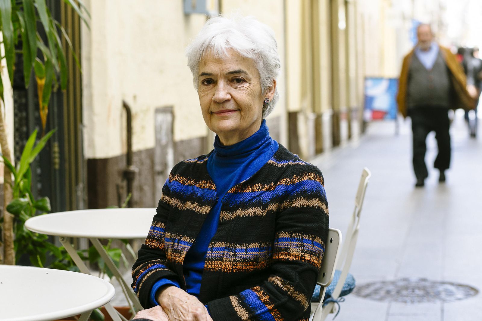 Pilar Aguilar, durante su visita a la capital gaditana.
