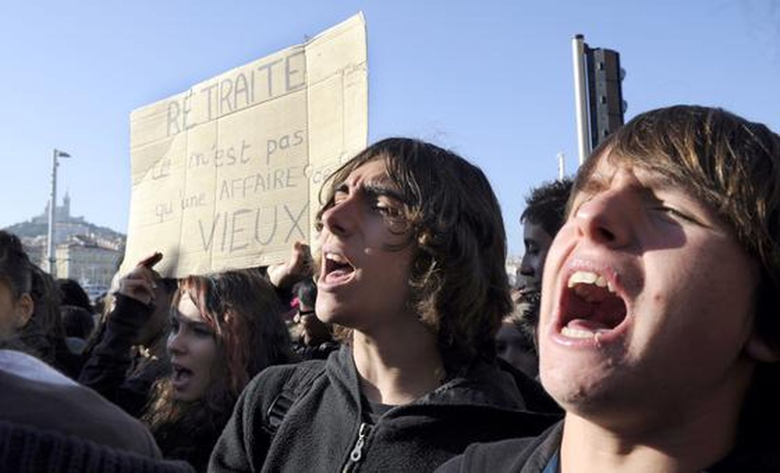 Los franceses se echan a la calle para que Sarkozy no eleve la edad de jubilación.

Foto:  AFP