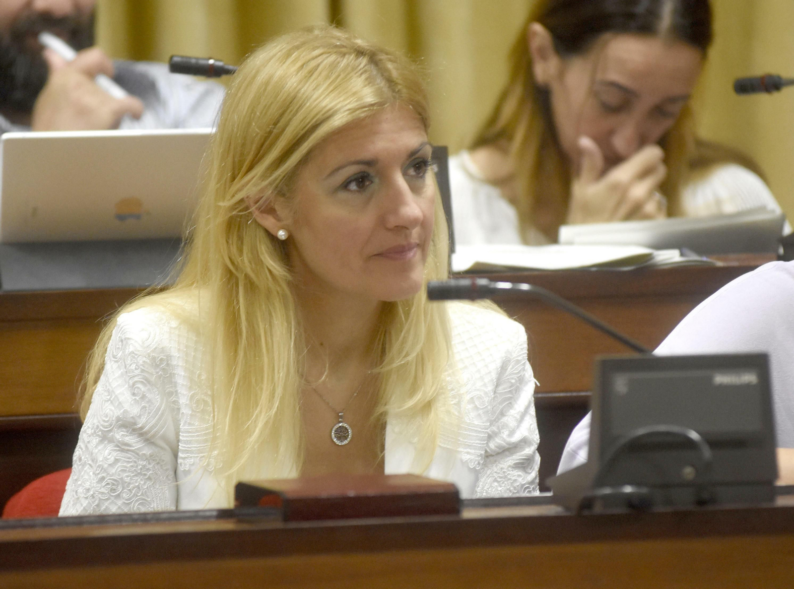 Lourdes Morales, en el Pleno del Ayuntamiento.