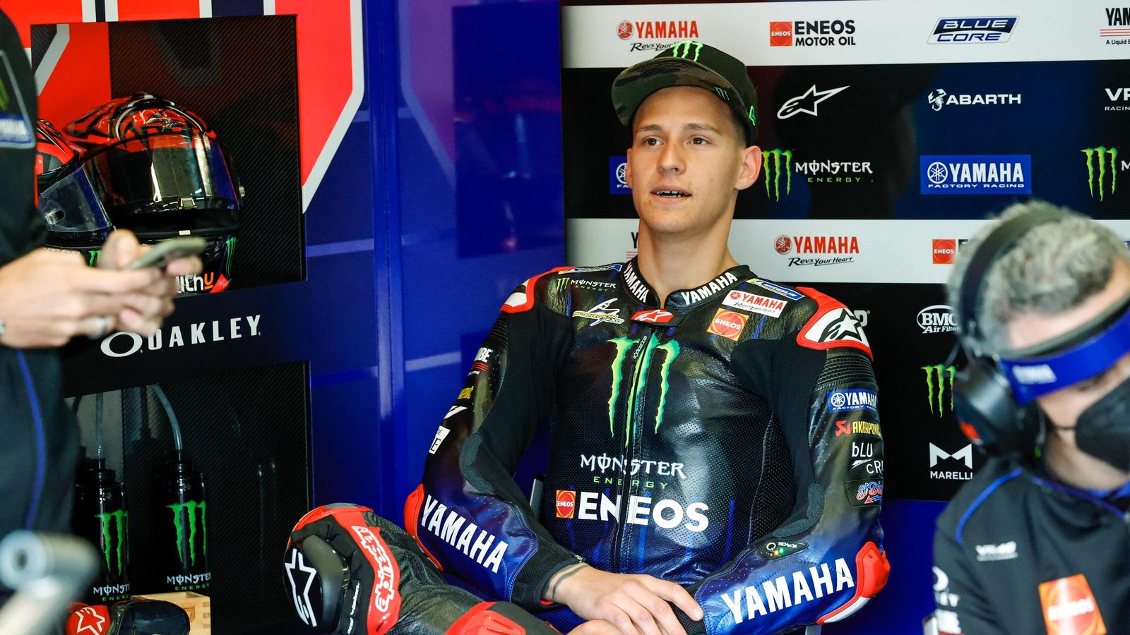 Quartararo, en su box. Quartararo, en su box.