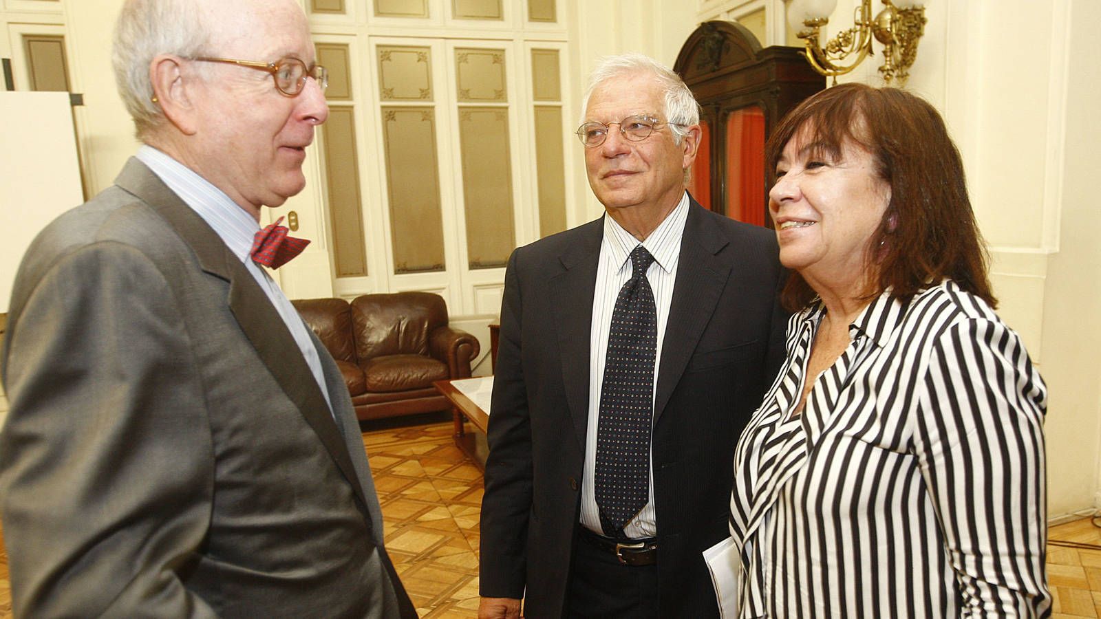 Josep Borrell y Cristina Narbona, en una de sus últimas apariciones públicas.