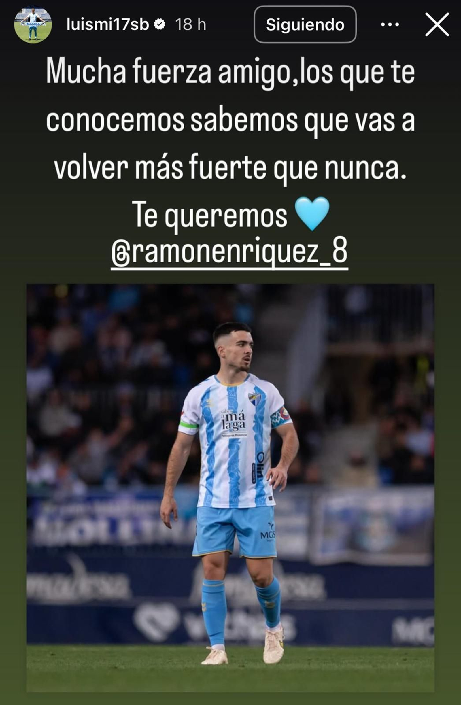 El fútbol se vuelca con Ramón Enríquez: "Estamos todos contigo"