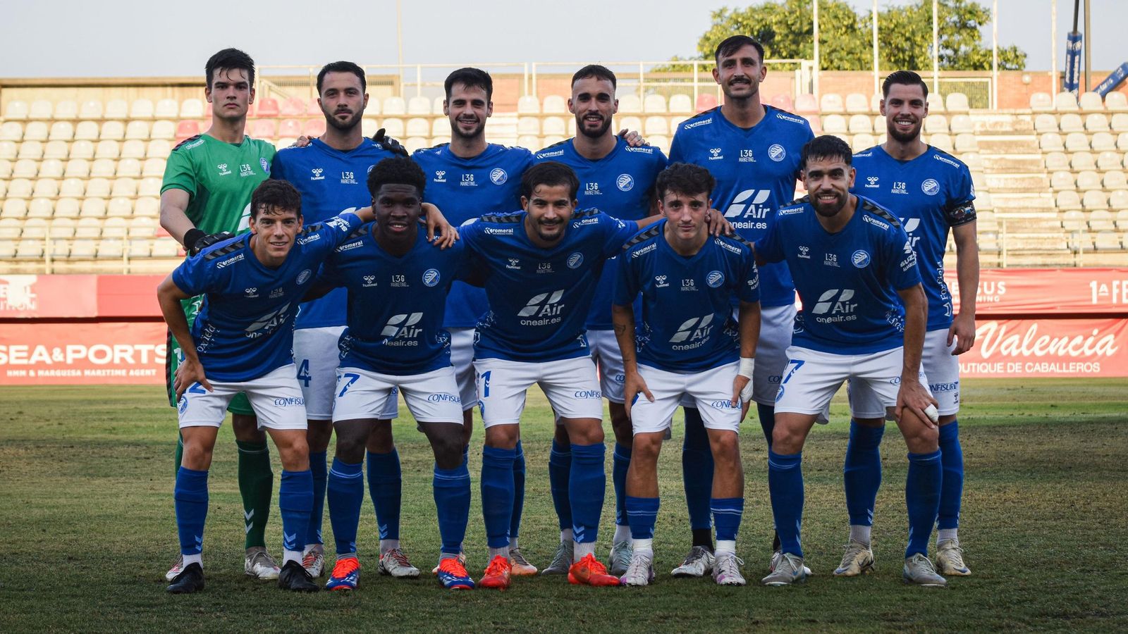 Once del Xerez DFC en el Nuevo Mirador frente al Algeciras CF.