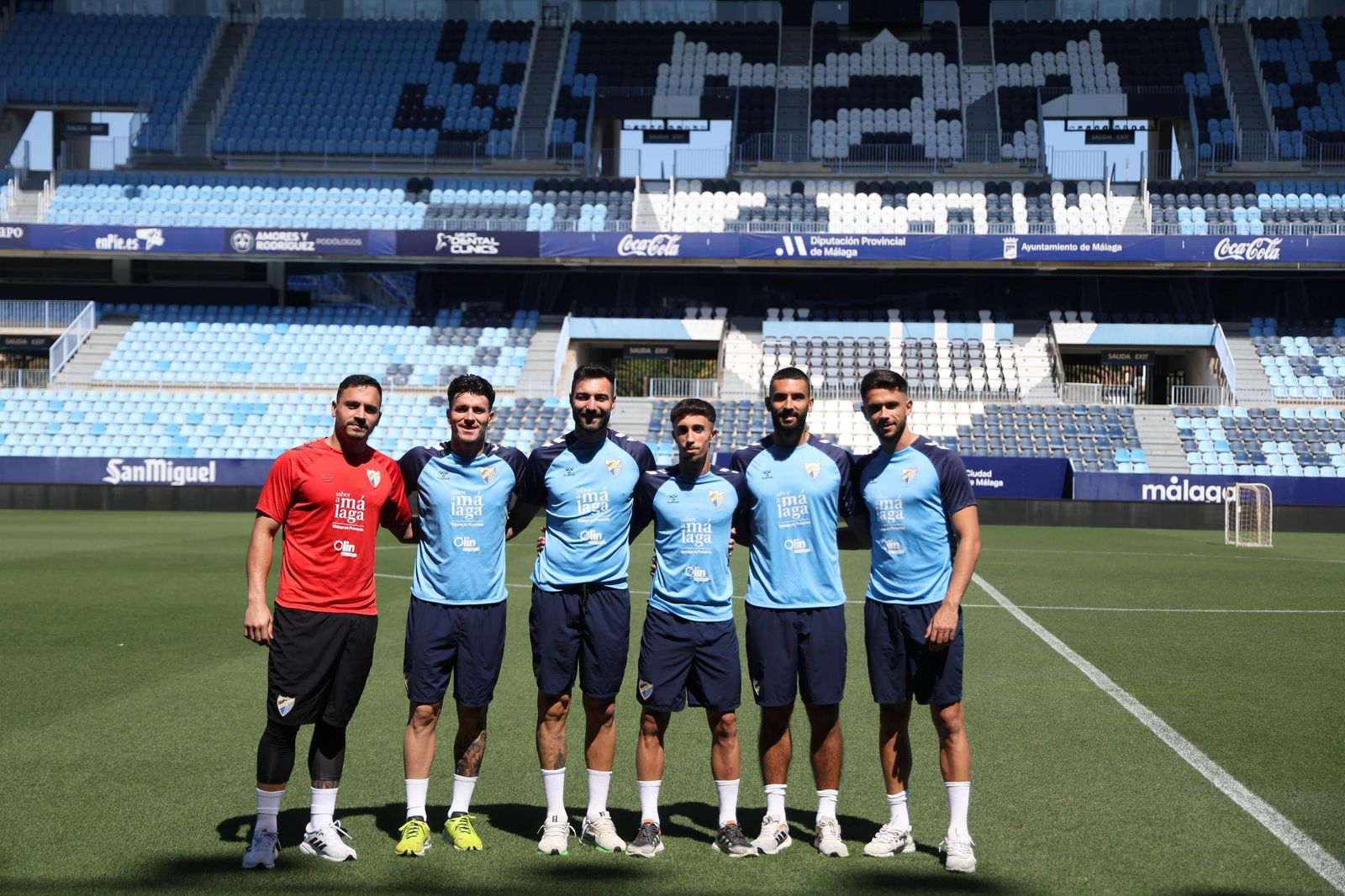 Los jugadores, antes del Media Day del Málaga CF