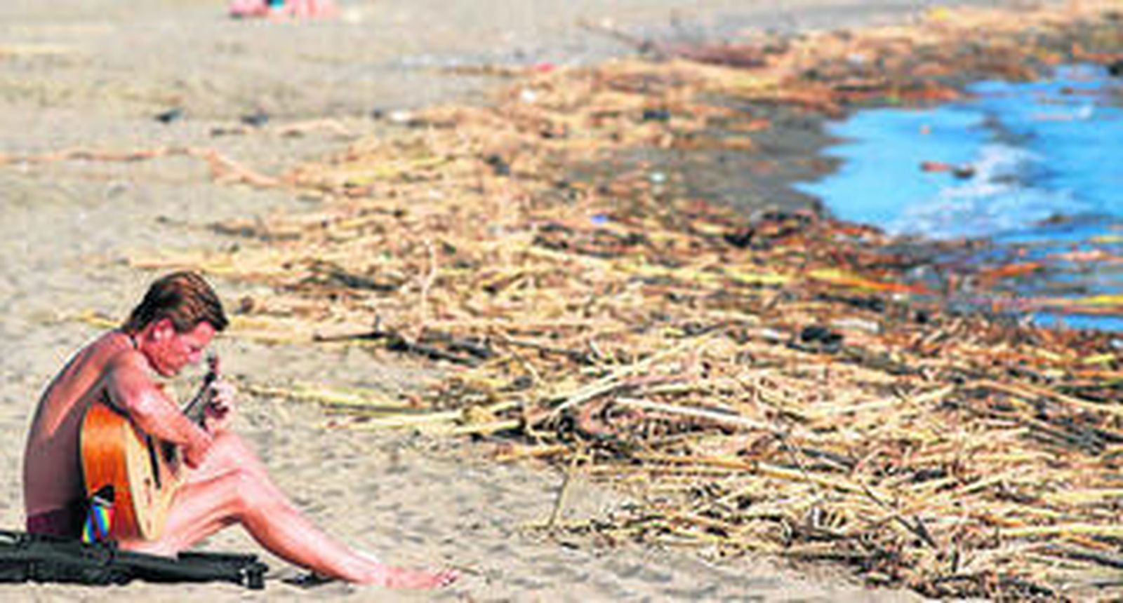 Cañas aparecidas en la playa de La Caleta de la capital.