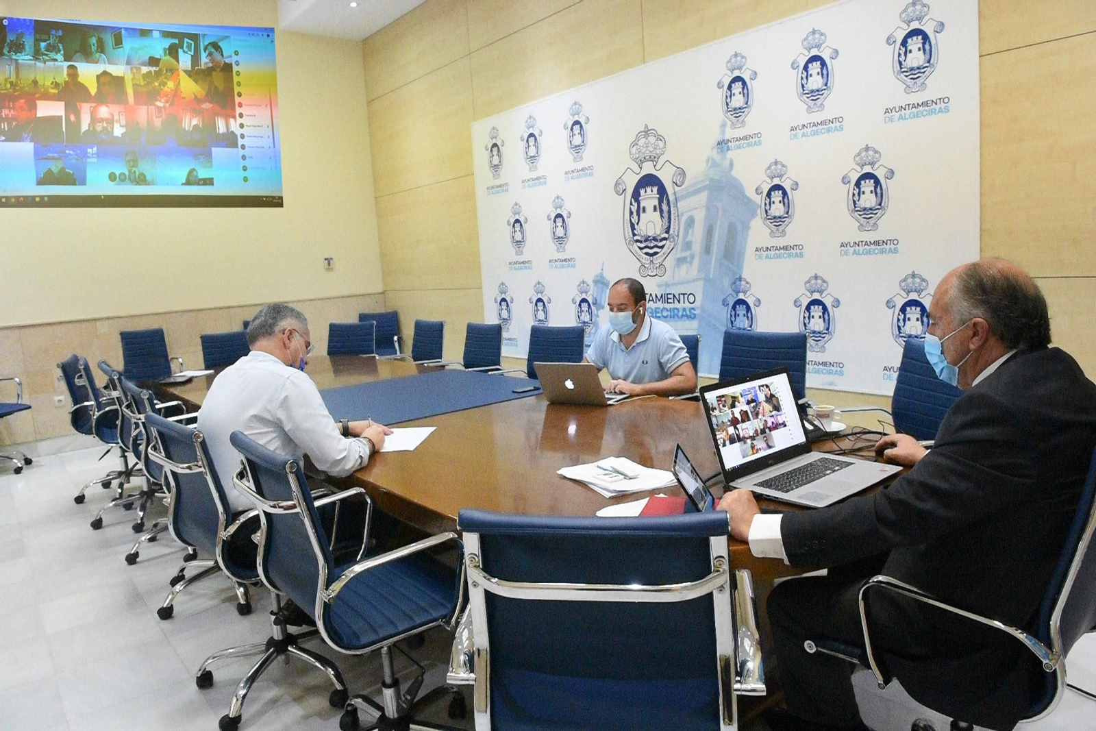 José Ignacio Landaluce, alcalde de Algeciras, participa en la constitución del comité provincial de la OPE 2020.