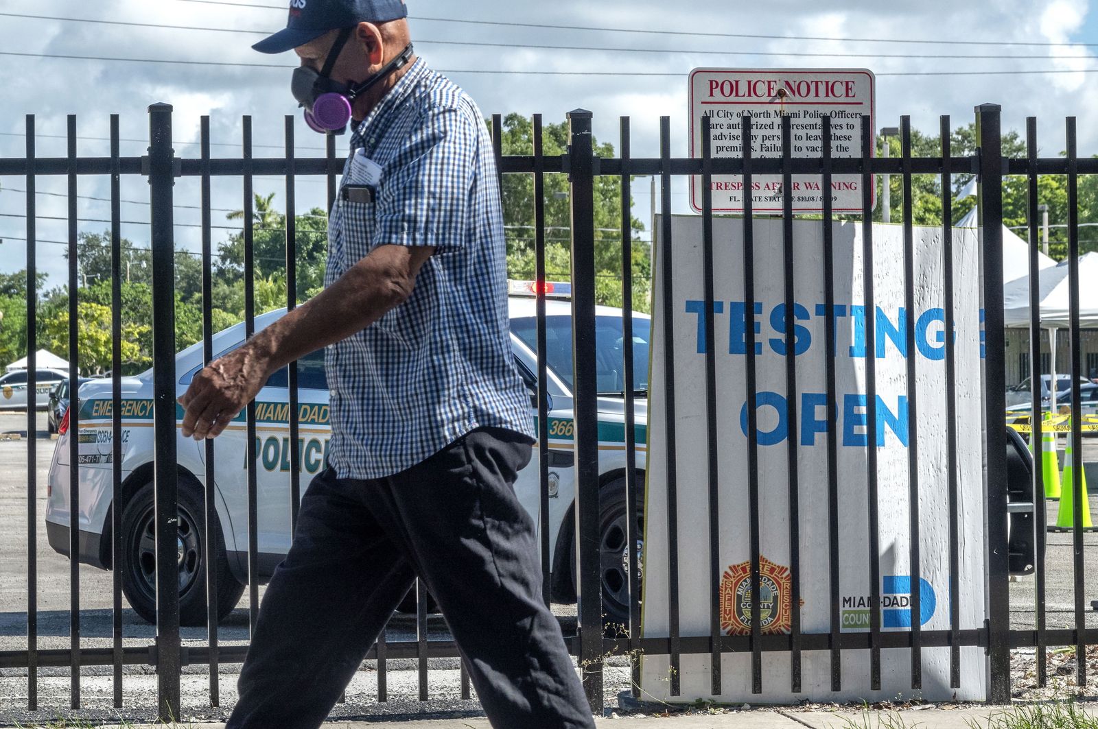 Pruebas de coronavirus en Miami.
