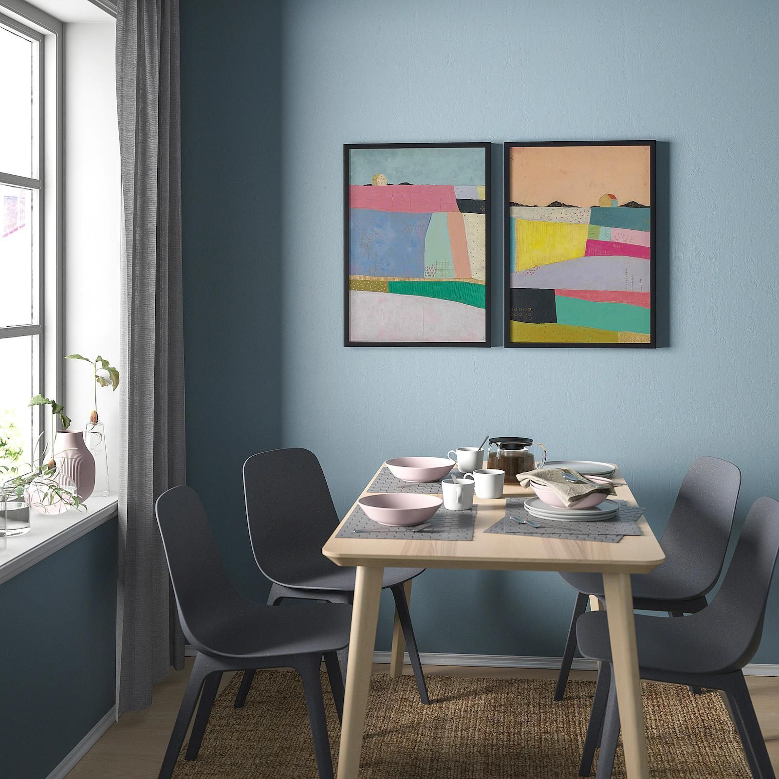 Lámina con paisaje patchwork de Ikea.