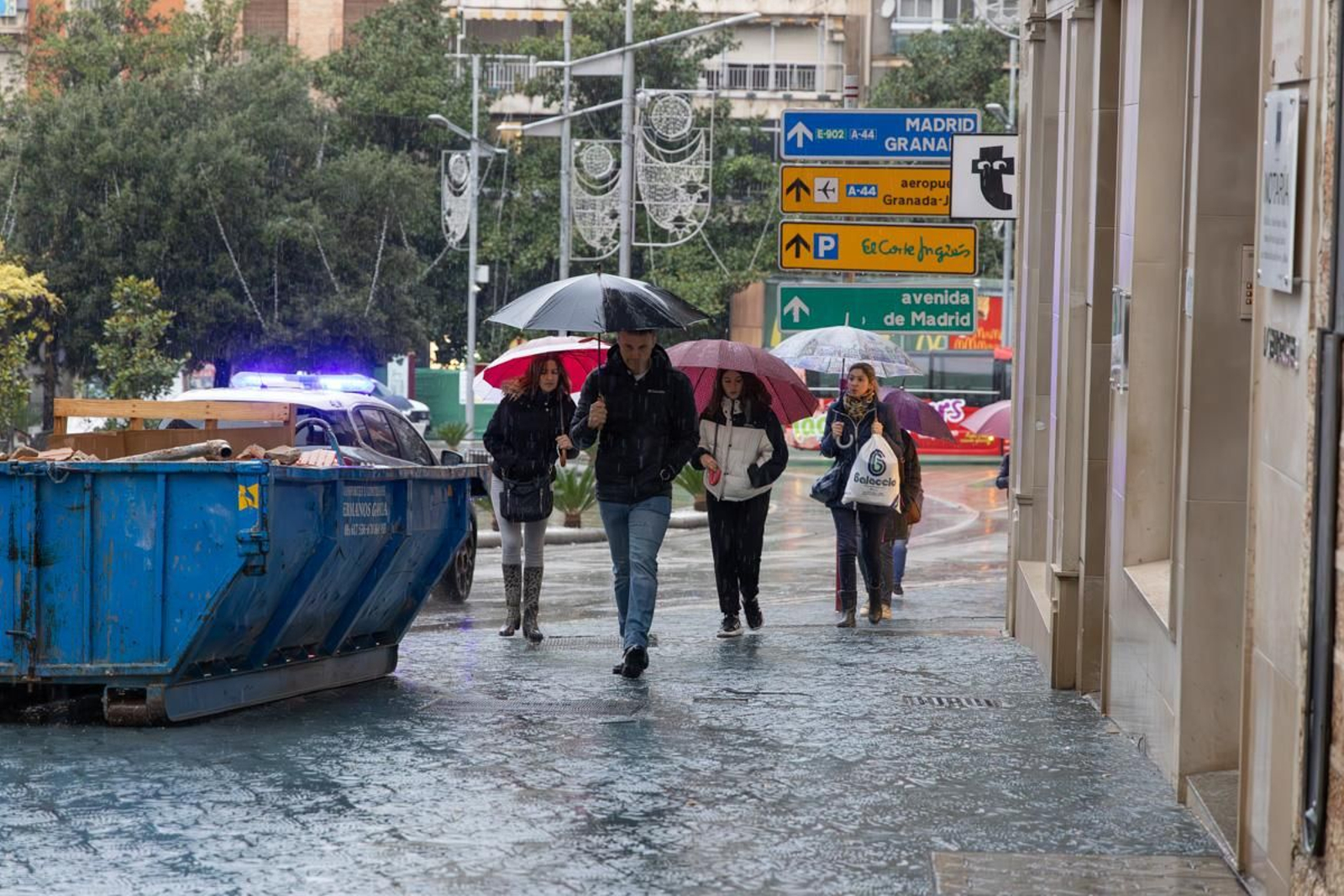 Imagen de archivo de lluvia en Jaén.