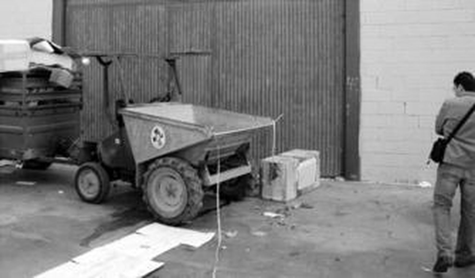 Lugar donde tuvo lugar el accidente que costó la vida a la persona que conducía el dumper.