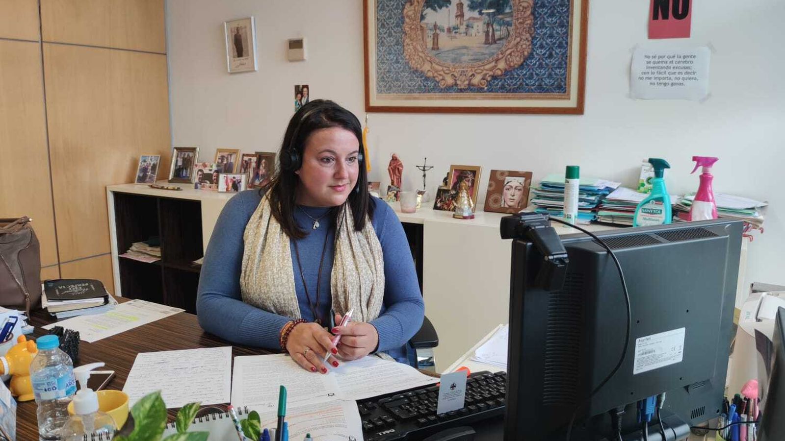 Laura Ruiz, en su despacho en su etapa de concejal.