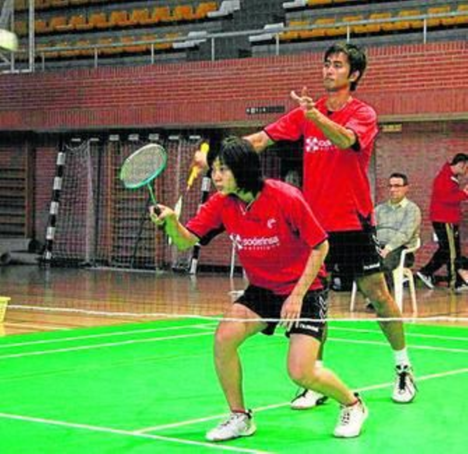 Ruben Gordown y Meisy Jolly durante su partido.