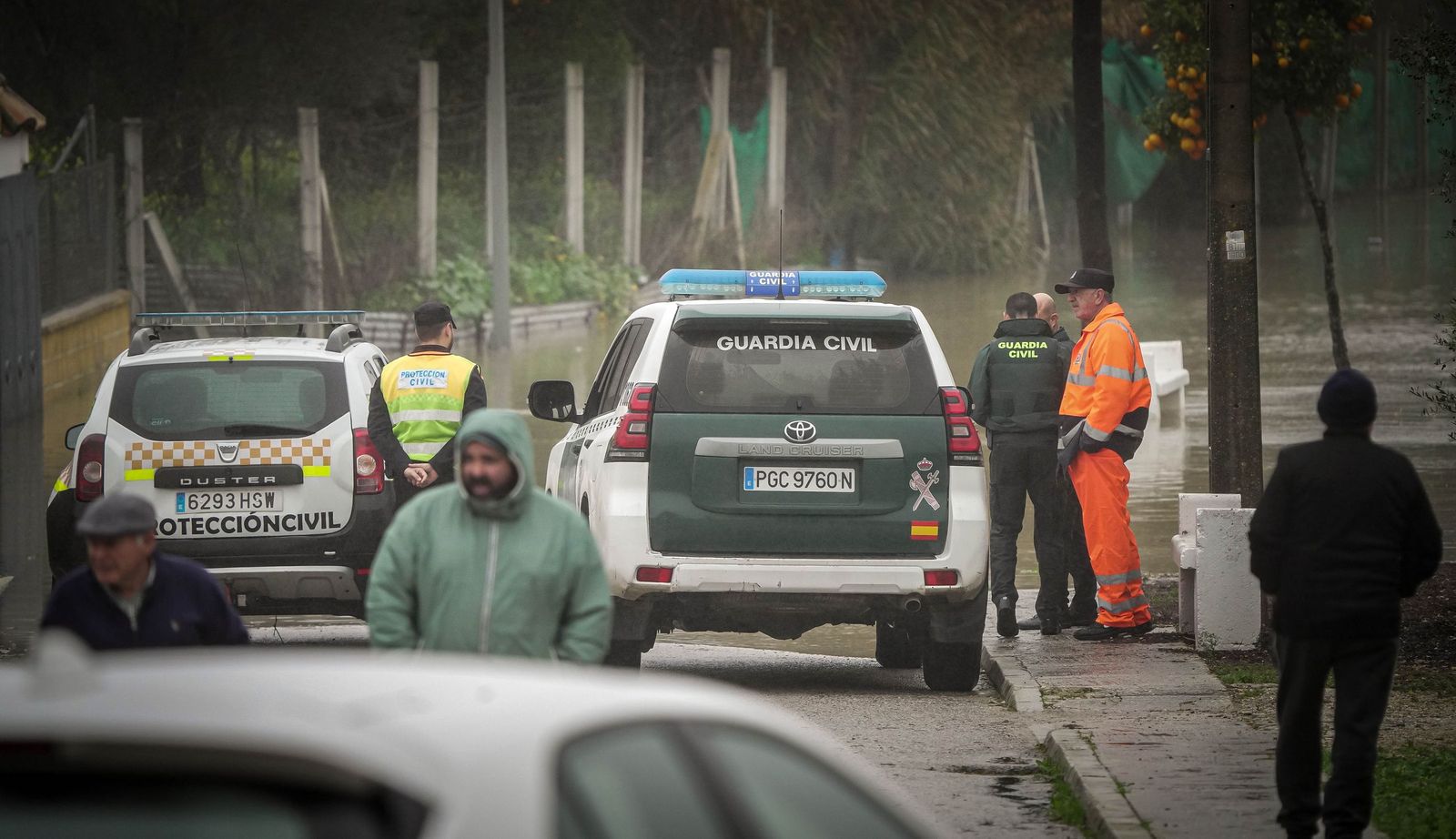 Imágenes de las graves consecuencias de la crecida del rio Guadalete en la zona rural de Jerez