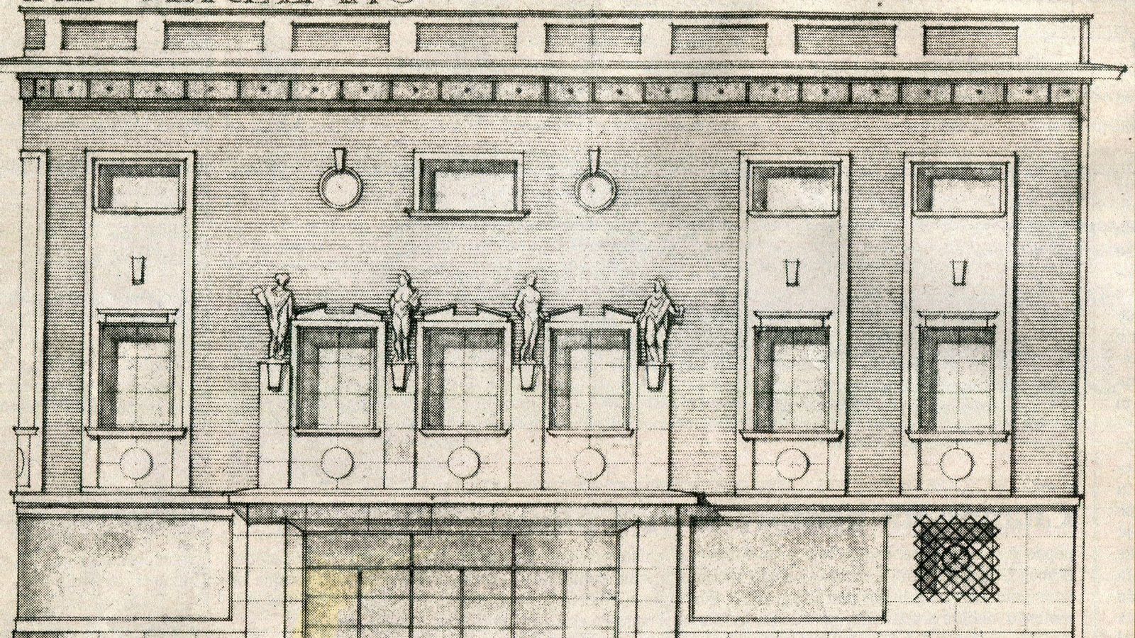 Fachada del proyecto inicial que presenta diferencias.