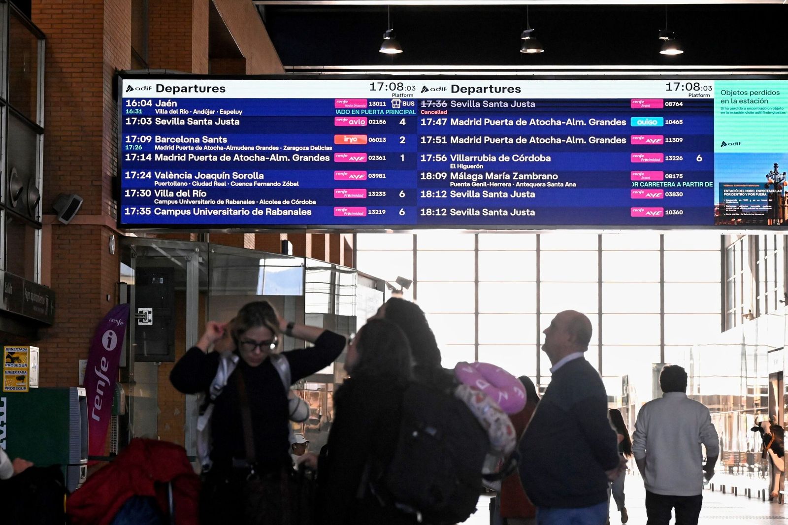 La estación de tren de Córdoba recupera la normalidad