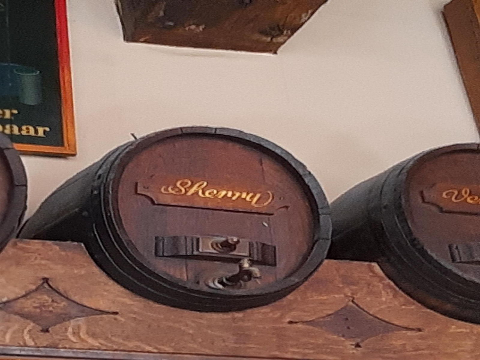 Barrilito de Sherry en una antigua taberna de Ámsterdam.