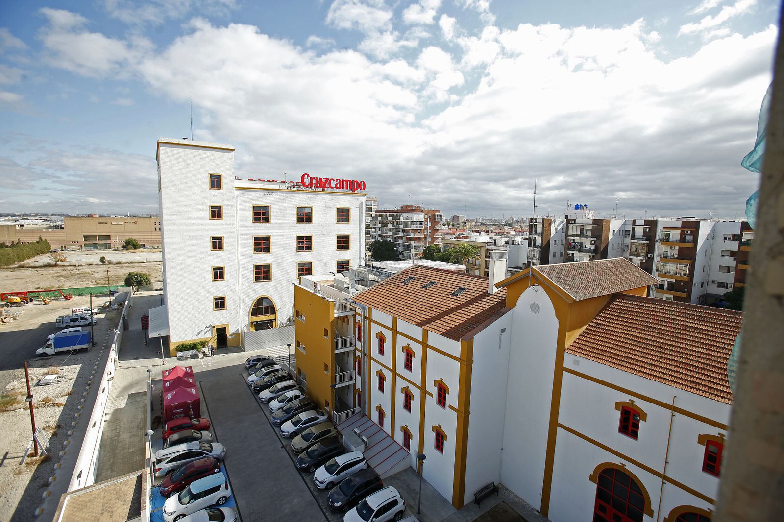 Obras en la "nueva" fábrica de Cruzcampo