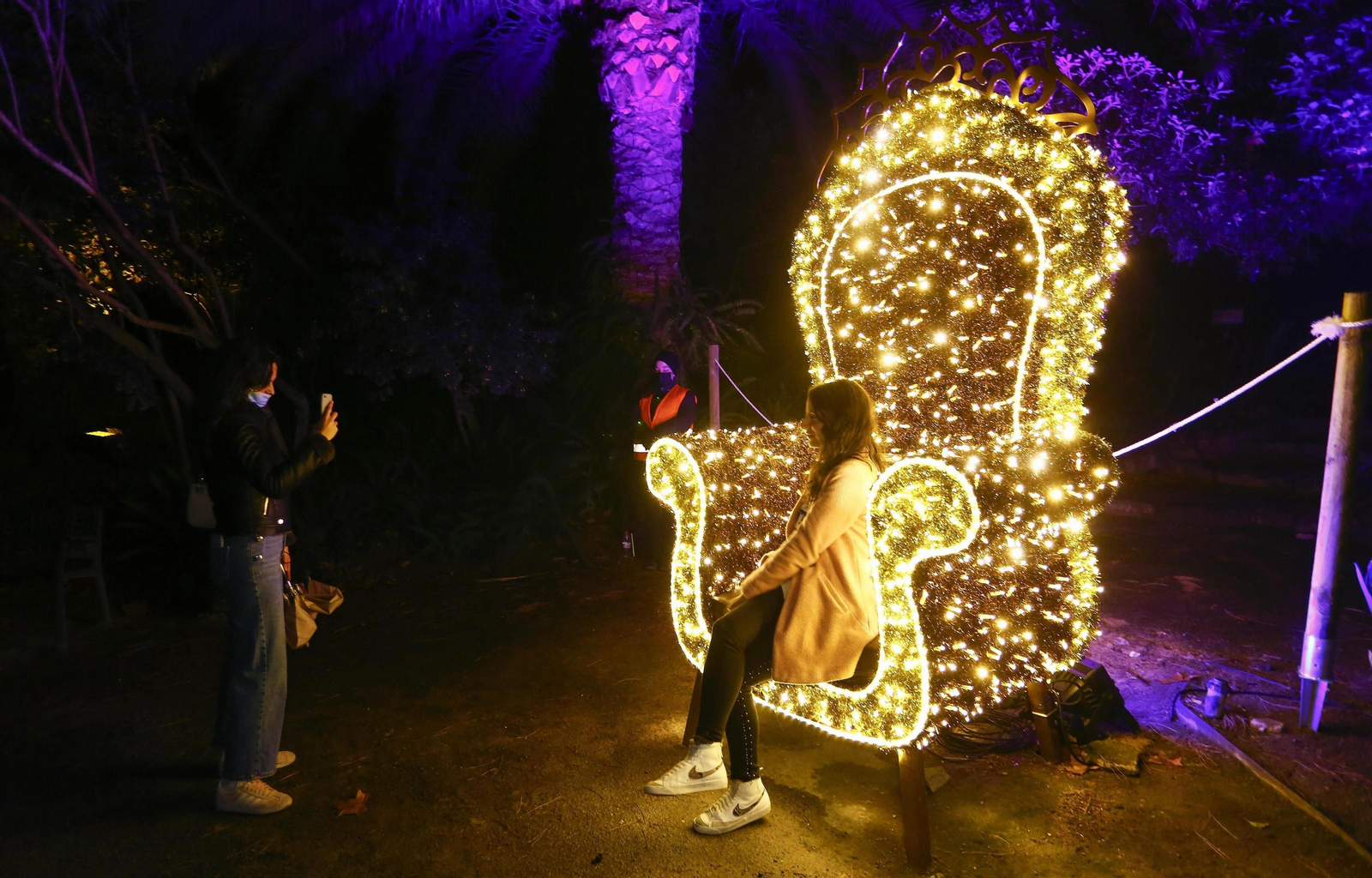 Las luces del Jardín Botánico de Málaga, en fotos