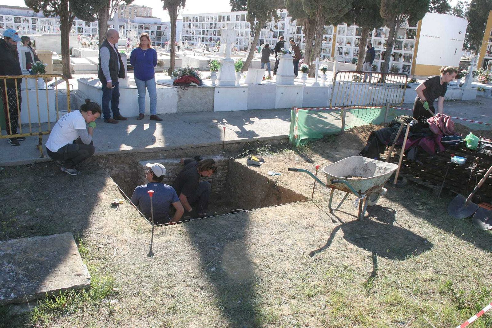 El lugar donde se trabaja en la búsqueda de los represaliados de la guerra civil en El Puerto.