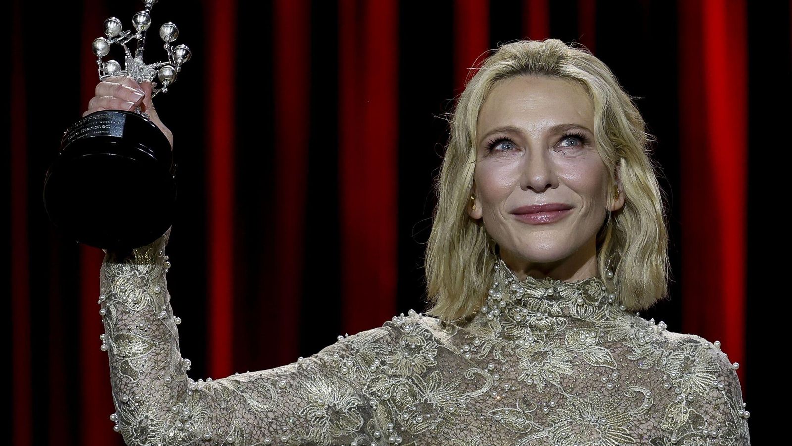 La actriz australiana Cate Blanchett tras recibir el Premio Donostia 2024.