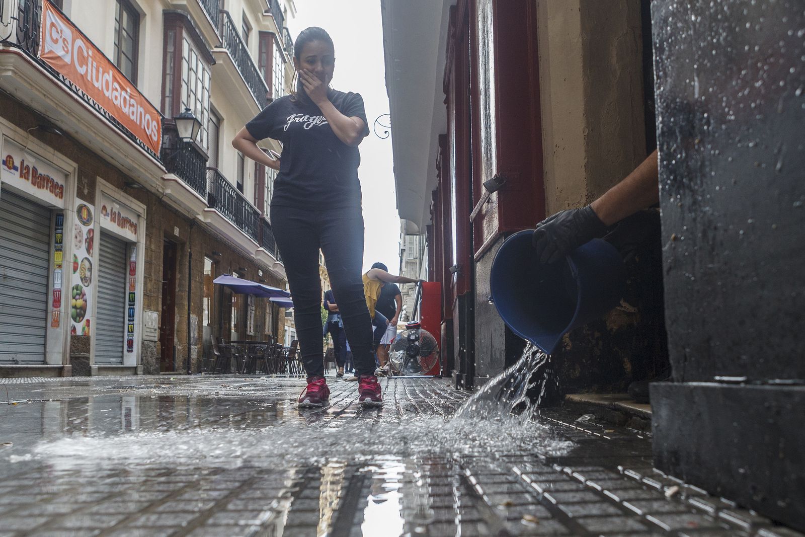 Los efectos de la tromba de agua en Cádiz