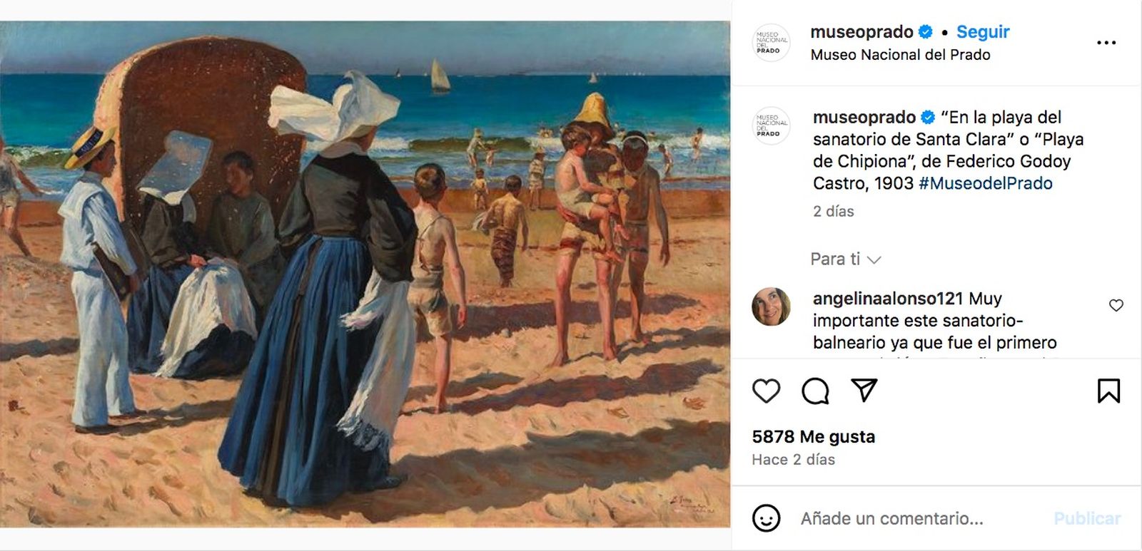 Publicación del Museo del Prado sobre 'La playa del sanatorio de Santa Clara'.